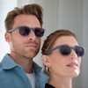 Opulize Pop Sunreading Glasses Classic Retro Round Chunky Frame Spring