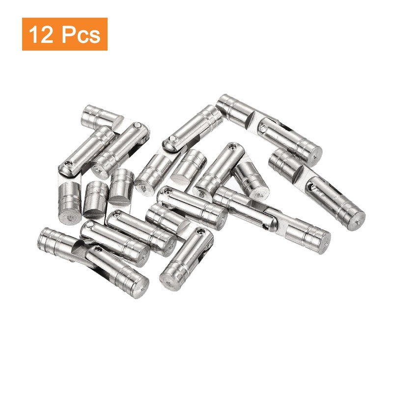 sourcing map 12Pcs Invisible Brass Barrel Hinge, 25x5mm Concealed Hinges,