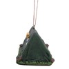 Black Bear in a Tent Christmas Ornament, Rustic Holiday Tree