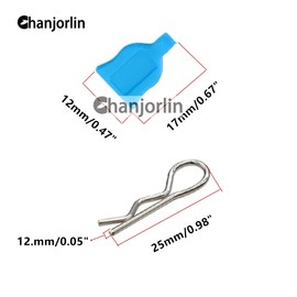 Chanjorlin - 12 clips universales para carrocería RC para coche con lengüetas de tracción, clips R compatibles con 1/8 1/10 1/12 RC en carretera para coche sobre orugas de camión, buggy, piezas de