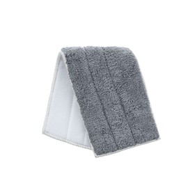 Superio Microfiber Dusting Pads, Refill for Miracle Mop Pad, Microfiber Mop Replacement Head with Velcro, 16 Inch Mop Refill for Flat, Spray Mop Set - Grey