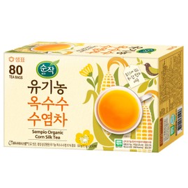 SEMPIO Corn Silk Tea – 100% Natural Ingredients, Caffeine-Free, Sugar-Free, Herbal Blend with Roasted Corn and Corn Silk for a Rich Nutty Aroma, Calming & Relaxing (80 Tea Bags, Pack of 1)