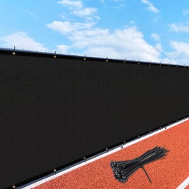 Sunocity Privacy Screen Fence,4ftx50ft Heavy Duty 90% Blockage 175 GSM Fencing Mesh Net Cover for Backyard Garden Yard Outdoor Wall 40 Cable Zip Ties Included Black