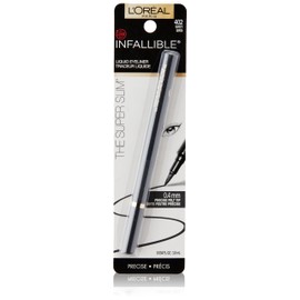 L'Oreal Paris Makeup Infallible Super Slim Long-Lasting Liquid Eyeliner, Ultra-Fine Felt Tip, Quick Drying Formula, Glides on Smoothly, Grey, 0.03 fl oz., 1 Count