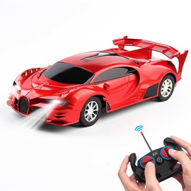 AVCXEC Remote Controlled Car Children, 1:18 Scale RC Car, Remote Control Car with Light, RC Car Children, 2.4 GHz RC Car for Boys and Girls from 3 Years (Red)