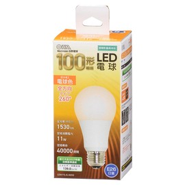 Ohm (OHM) LDA11L-G AG52 06-3294 Electric LED Bulb, E26, 100 Type, 100 Watt Type, 100 W, Compatible with Enclosed Fixtures, Omnidirectional, Bulb Color, 5 Year Warranty