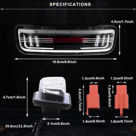 NWpangu Led Motorcycle Tail Light 12V Universal Brake Lamp License Plate Lamp Turn Signals for Motorcycles Electric Bike, Waterproof, Clear Lens