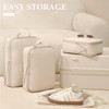 Lxoraziy Set of 4 Compression Packing Cubes, Ultra Lightweight Expandable