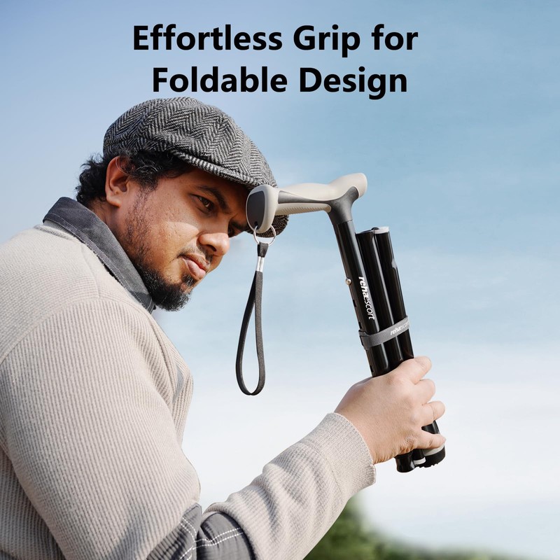 RehaEscort Walking Cane, Folding, Adjustable, Lightweight, Walking Canes for Men
