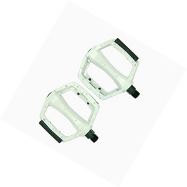 Y Department Center 55® Pedals Set of 2 Lightweight Aluminum Alloy Flat Pedals MTB Mountain Bike Bicycle (White)