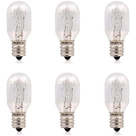 YI Lighting 110V 15 Watt T20 Salt Lamp Light Bulbs for Original Himalayan Salt Lamp Replacement Bulbs with E12 Candelabra Base (6-Pack)