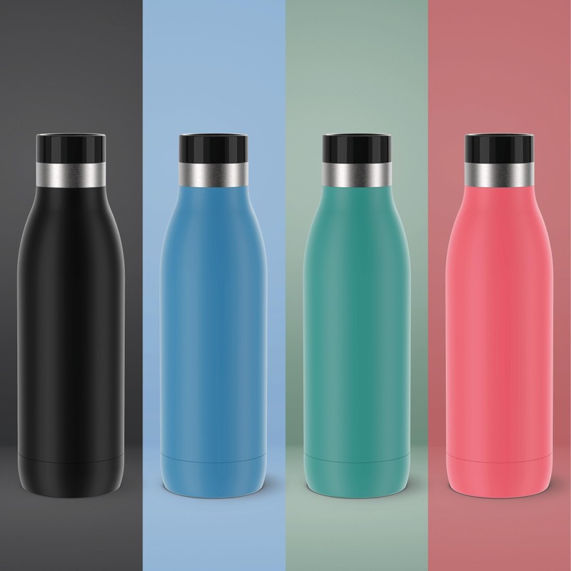 Emsa Bludrop N31123 Insulated Drinking Bottle, 0.7 Litres, Powder Coating,