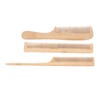 6pcs Bamboo Hair Comb Set for Barber Anti Static Heat