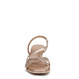 Naturalizer Women's Kieran Heeled Sandal, Rose Gold Metallic, 8