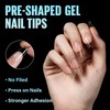 TOMICCA False Nail Tips, Square Nail Tips, 240 Pieces, Square