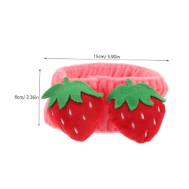 Healeved 2pcs Strawberry Hairband Set Makeup Headband for Facial Washing Spa Headband for Women Fashion