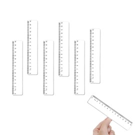 6 Stück Lineal 15cm,Lineal Set Grundschule,Kunststoff Lineal Transparent Flexibel Präzision,Plastiklineal Durchsichtig,Ruler Kinder,Kleines Messlineal Zentimeter Einteilung für Schule,Büro,Haushalt