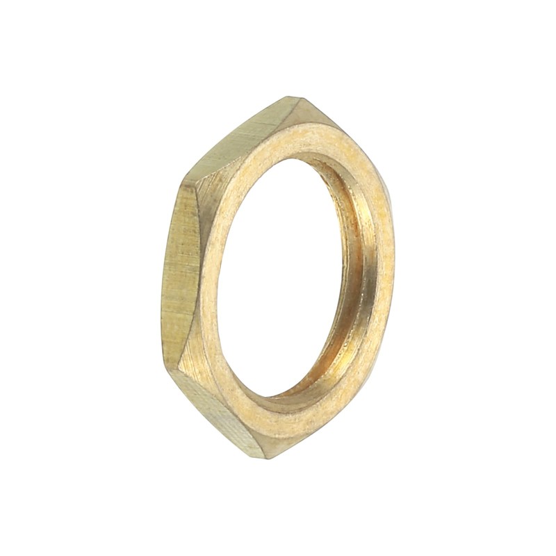 sourcing map G1/4 Lock Nut, Hex Brass Female Locknut for