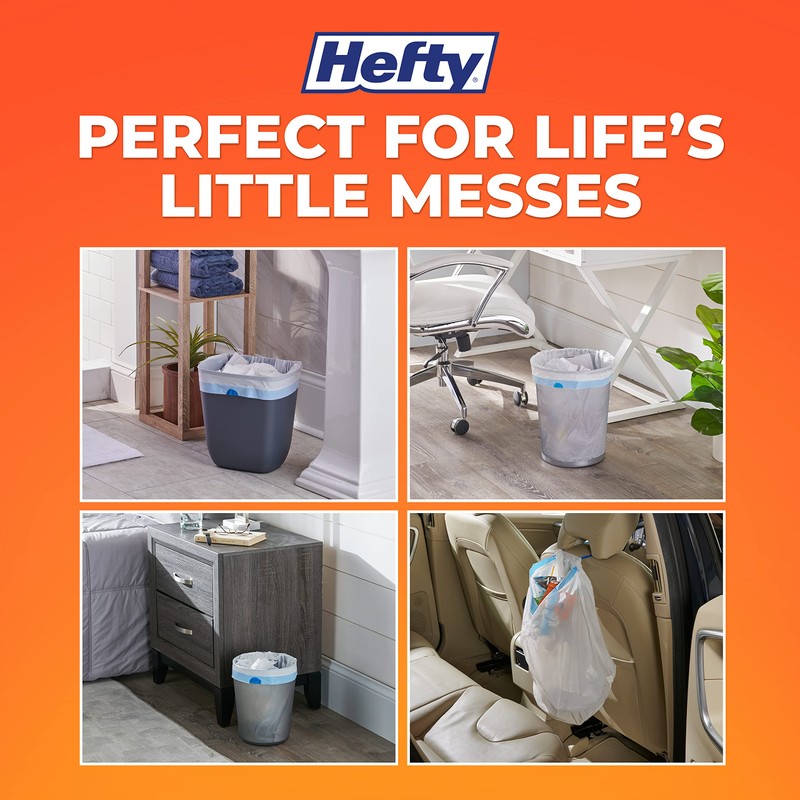 Hefty Medium Trash Bags, Ocean Water Scent, 8 Gallon, 26