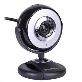 Gear Head USB 2.0 1.3 MP WEBCAM PRO with Snapshot and Microphone (WC740i-CP10),Black