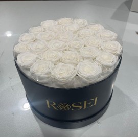 ROSEI Forever Preserved Roses in a Box| Real Forever Flowers, Lasting 1-3 Years, Elegant Floral Decor & Gift for Anniversaries, Birthdays & Special Occasions, 27 Flower Bouquet Preserved in a Box