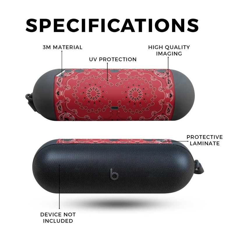 Speaker Skin Compatible with Beats Pill (2024) - Bandana -