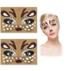 2 Sheets Waterproof Giraffe Face Stickers - Glitter Temporary Tattoos