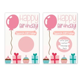 Remarkabel 50 Pcs Happy Birthday Day Party Game Scratch Off Cards 2x3 Inch Drawing Funny Birthday Game Supplies