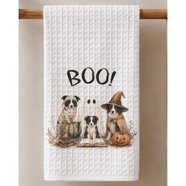Halloween Dog Kitchen Towel, Gifts for Border Collie Lovers-B10
