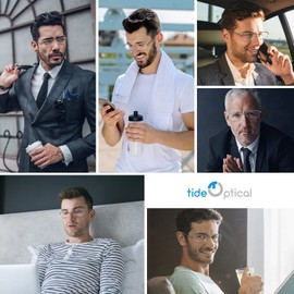 tide Optical Metal Reading Glasses Men Women, Blue Light Blocking Glasses (Gun Metal,1.0x)