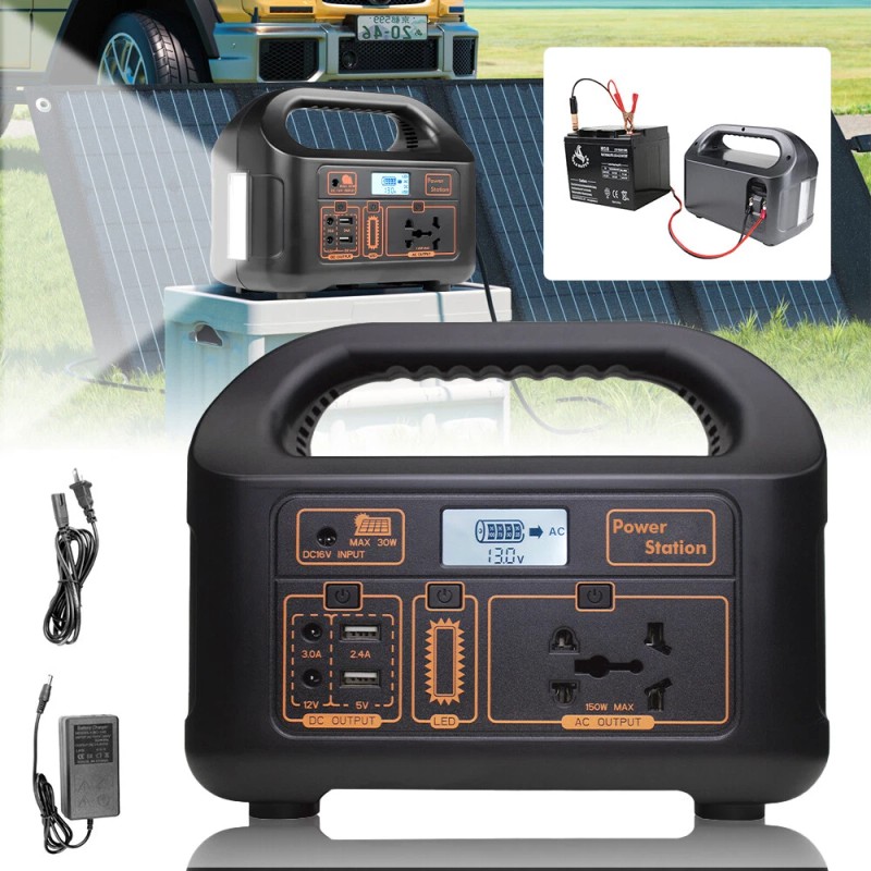 KEPEAK Portable 150W Power Station Solar Generator Backup Power LED