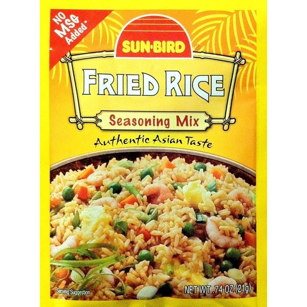 Sunbird Fried Rice Seasoning Mix, No MSG, 0.74 Ounce (Pack of 20)