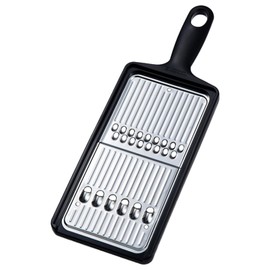 Shimomura Kihan Slicer, Julienne, Shirishiri, Made in Japan, 2-Way, Separate Use on Both Sides, Time-Saving Prep, Daikon, Cucumbers, Carrots, Vegetable Cutter, Black, Japanese Food Restaurant Tsubame