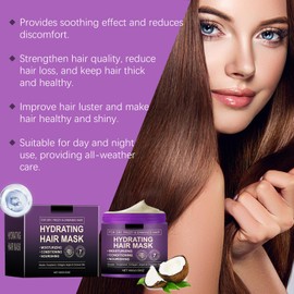 Keratin Haarmaske, Kollagen Haarmaske, Feuchtigkeitsspendende Kokosnussöl Haarmaske, Tiefenreparierende Haarmaske, Feuchtigkeitsspendendes Haar Glättet Frizz, 2 Stück Serum Hair Mask