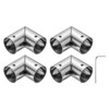 sourcing map 4Pcs 90 Degree Structural Pipe Connectors 2 Way