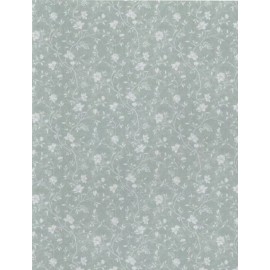 Needles N Minis 1:12, 1" Scale Dollhouse Miniature Wallpaper Sage Green Floral 3 Shts - 0003047