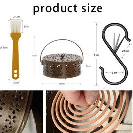 Mosquito Spiral Holder, Mosquito Spiral, Smoking Spiral Mosquitoes, Anti Mosquito Spiral, Smoking Spirals Holder, Mosquito Spiral Holder, Equipped with a Brush and a Hook