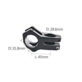 31.8 Stem 45mm Bike Stem Wake Mountain Bike Stem Short Handlebar Stem for Most Bicycle, Road Bike, MTB, BMX, Fixie Gear, Cycling (Aluminum Alloy, Black Blue Gold Red)