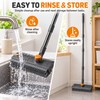 3-in-1 Floor Scrub Brush for Household Cleaning – Long Handle