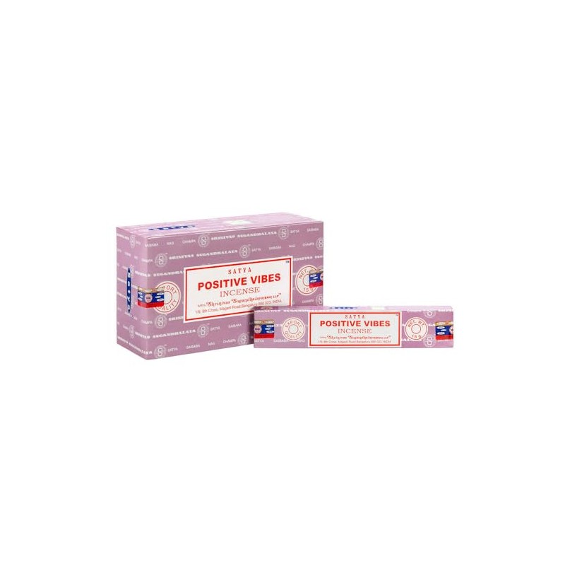 Satya Nag Champa Positive Vibes Incense Sticks, Count, Sandalwood, 12