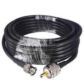 BOOBRIE RG58 5M BNC to UHF Cable Coaxial BNC Male to UHF Connector CB Radio Antenna Cable 50 Ohm BNC to PL259 Cable for Two-Way Radio CB Antenna Analyzer Walkie Talkie Marine Radio Mobile Amateur