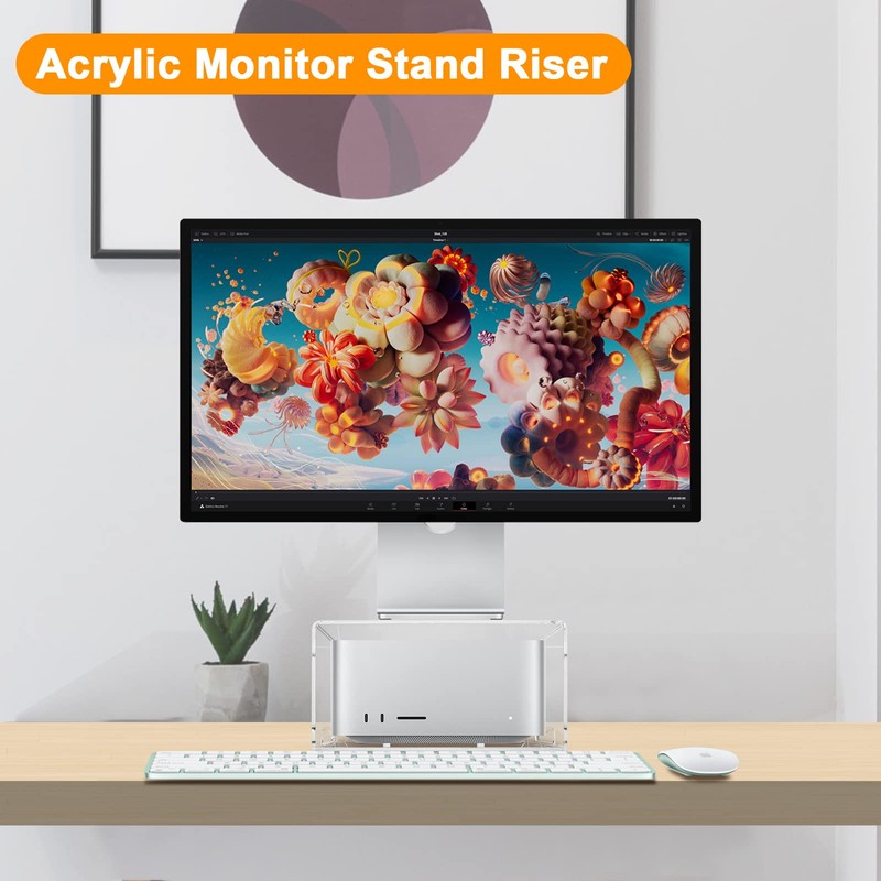 CaSZLUTION - Soporte de computadora acrílico para Apple Mac Studio,
