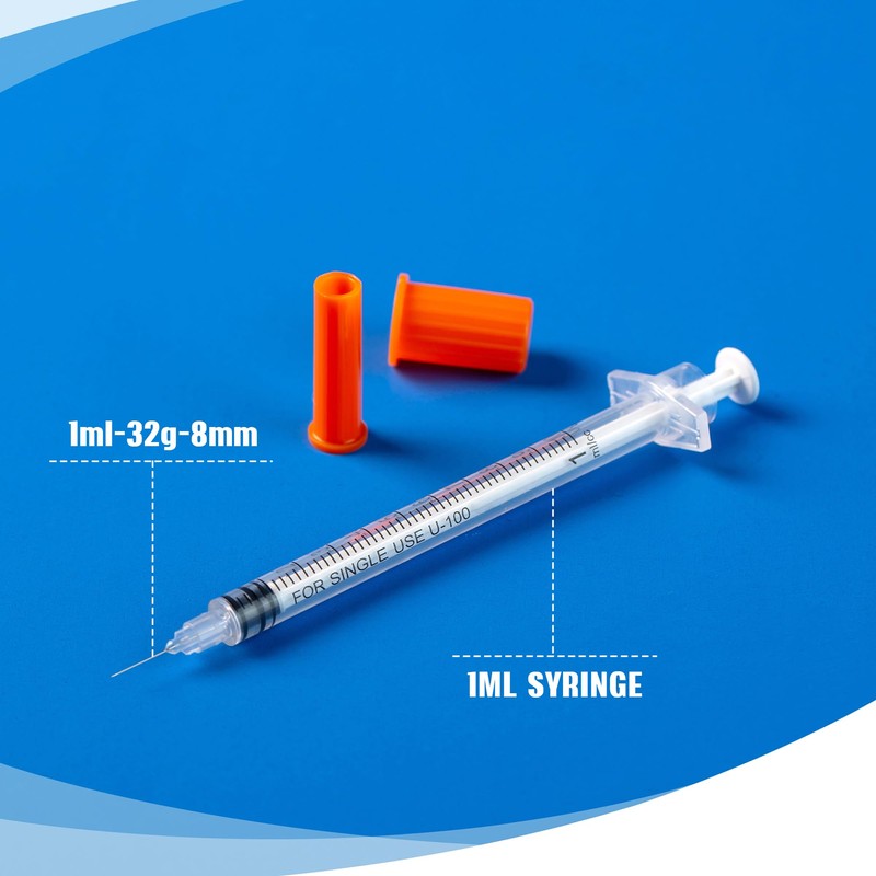 1ml/cc 32G 5/16 Inch Syringes, Lab Dispensing Syringe, Individual Wrapped,