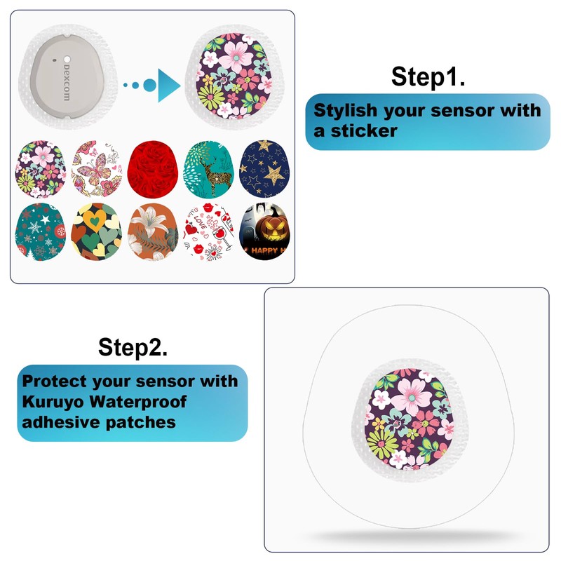 Kuruyo G7 Adhesive Patches & Stickers Sets 40 Pack Waterproof