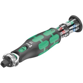 Wera 05004282001 8009 Zyklop Pocket Set Imperial 1, Ratchet Set, 13 Pieces, Black Green