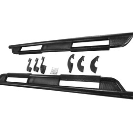 IKON MOTORSPORTS, Running Boards Compatible with 2007-2021 Toyota Tundra Crew Max, 2PCS Side Step Bars Nerf Bars Added on Bodykit Replacement Black, 2008 2009 2010 2011 2012 2013 2014 2015 2016 2017