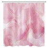 HVEST Modern Marble Shower Curtain, Pink and Gold Luxurious Marble