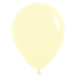 Betallic 11" Pastel Matte Yellow Latex Balloons 100 Count