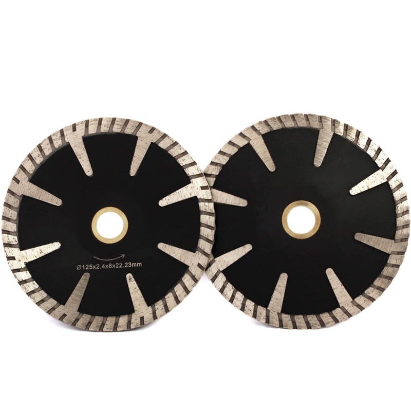 HOMESOM 5 Inch Concave Diamond Blade T Segmented Diamond Cutting