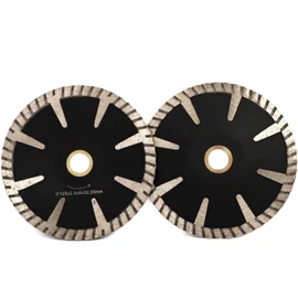 HOMESOM 5 Inch Concave Diamond Blade T Segmented Diamond Cutting Disc for Granite Marble Stone 1PC